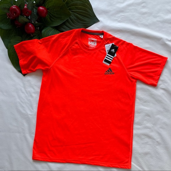 adidas Other - Adidas Short Sleeve Crew-Neck Climalite Ultimate Tee T-Shirt Orange M (Mens) NWT